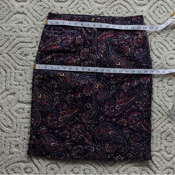 Tommy HILFIGER Velvet Paisley Pencil Skirt Size 4 @V - Picture 8 of 11